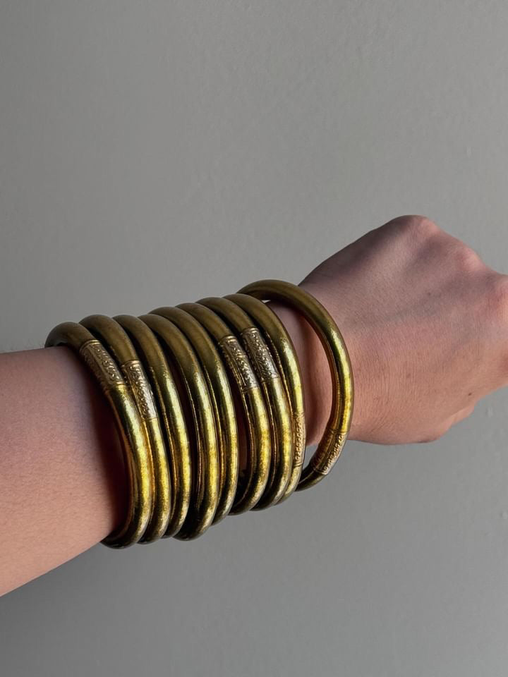 Antique gold buddha thick