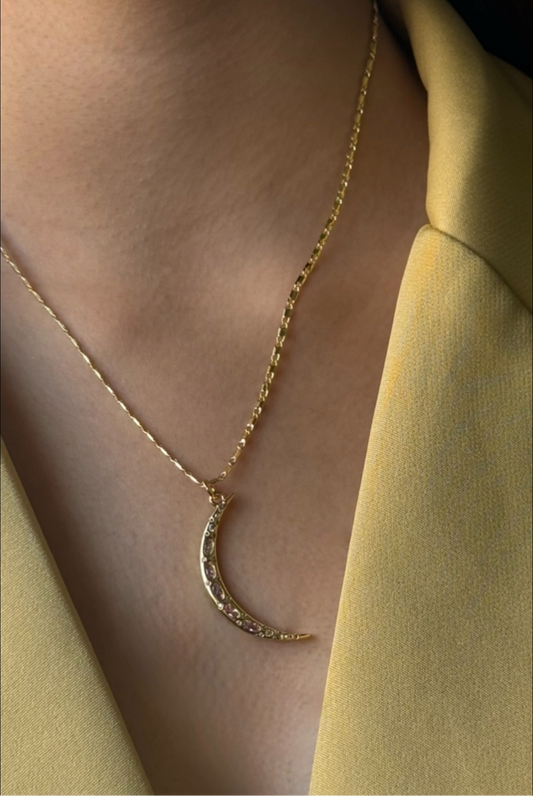 Collar Pink Rose Moon