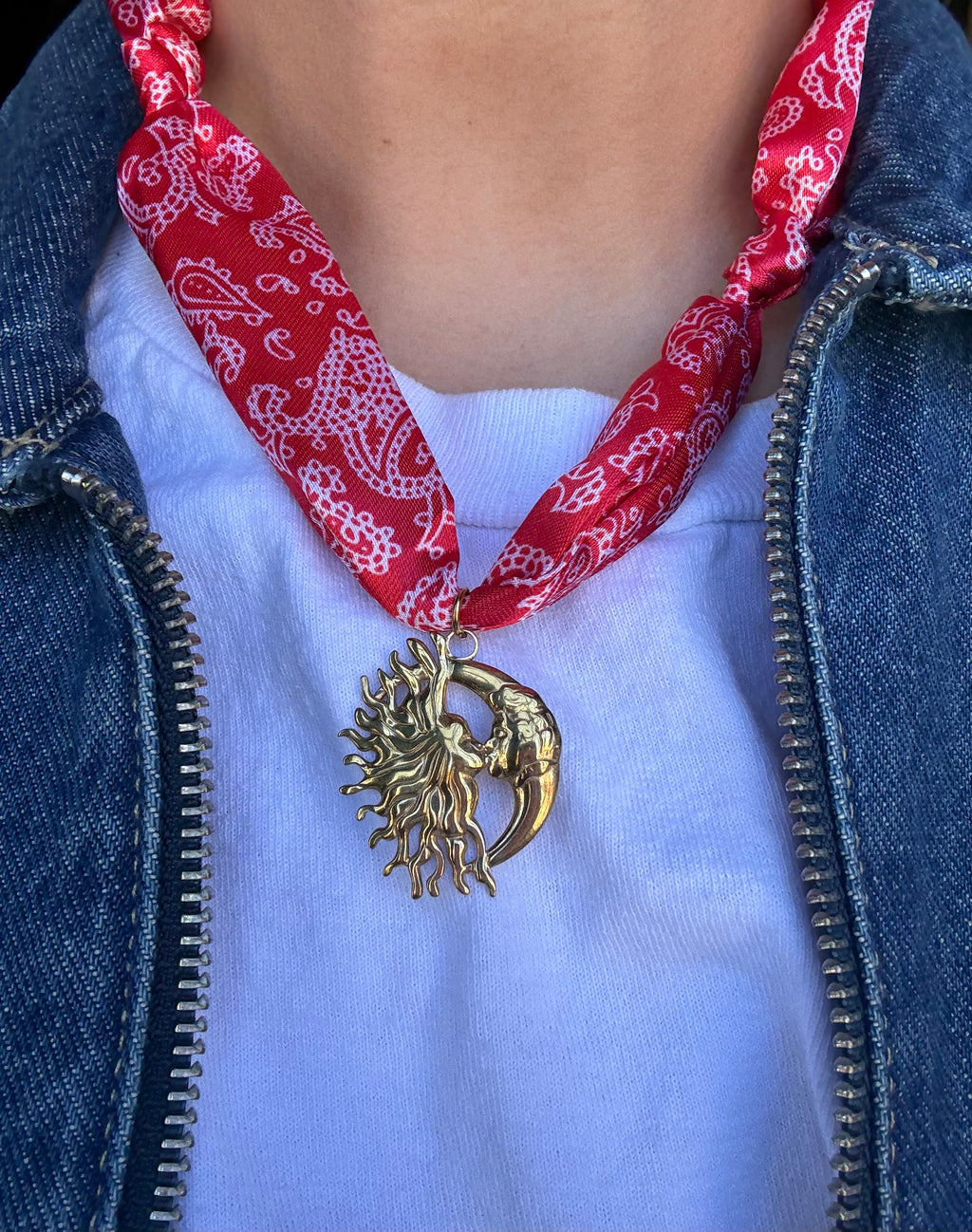Collar azteca rojo