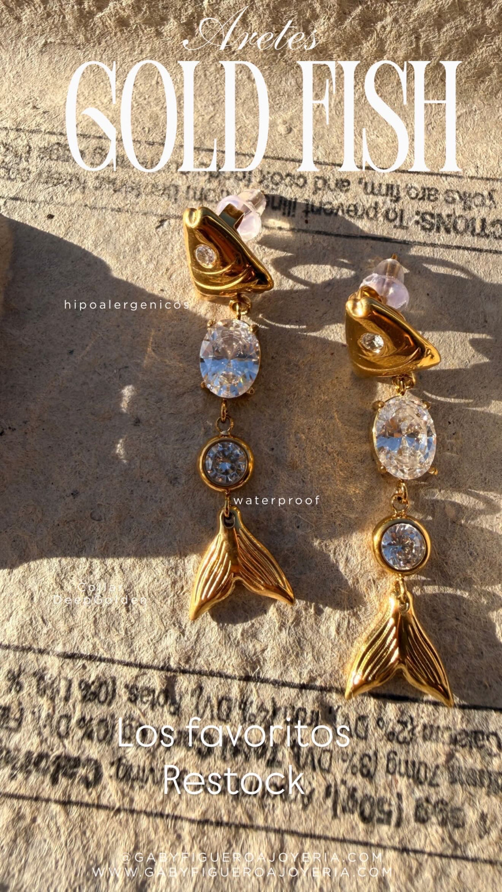 Aretes Gold Fish