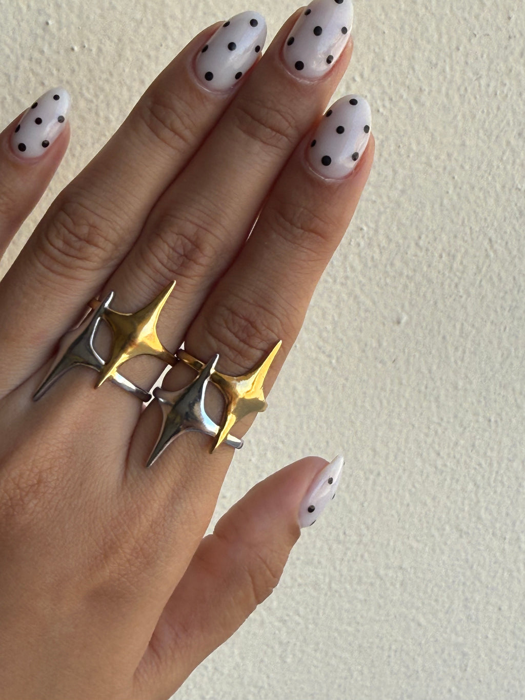 Anillo estrella bicolor