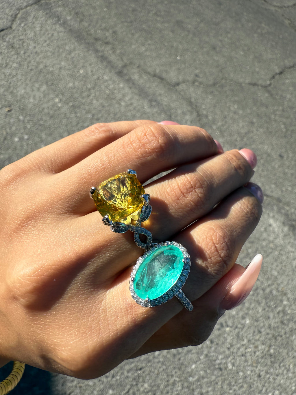Anillo Citrine Sun