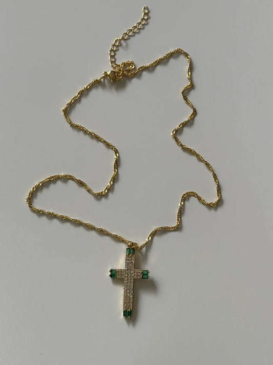 Collar Green Cross