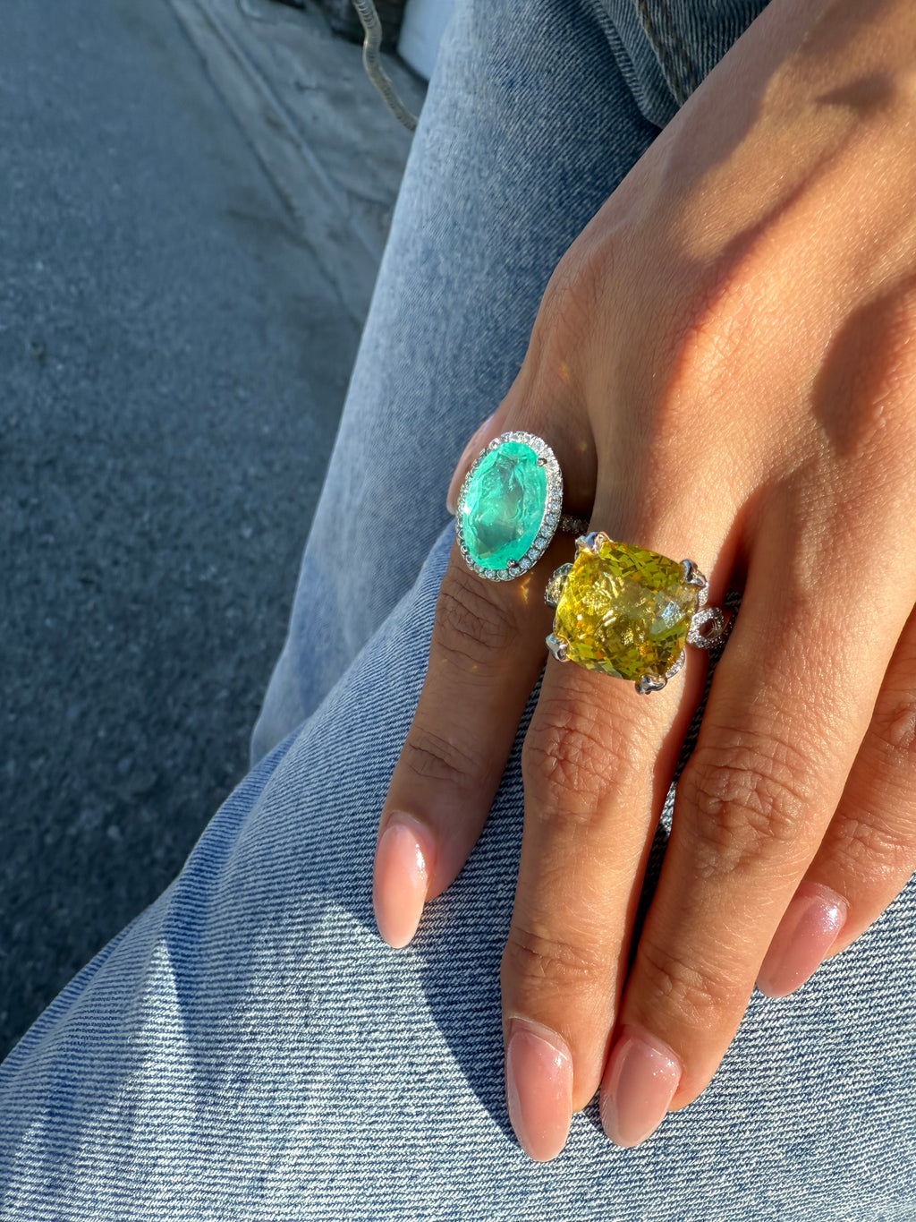 Anillo Citrine Sun