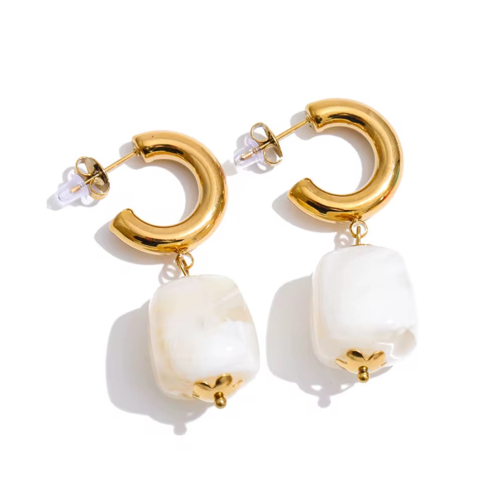 Aretes Porcelain Drops