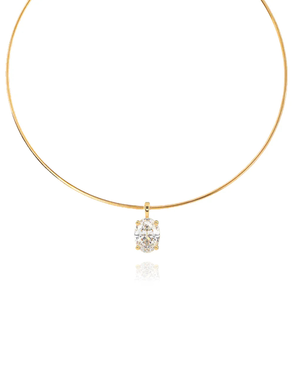 Collar rígido con diamante