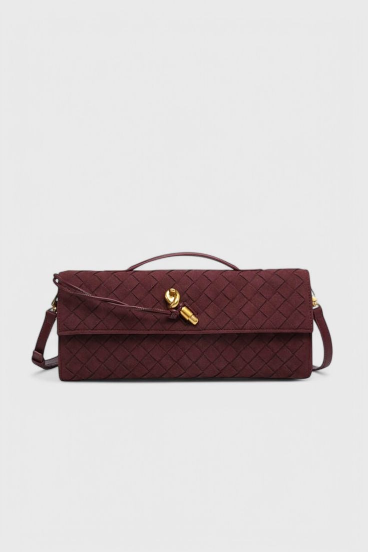 Bolsa ELLE suede mangosteen