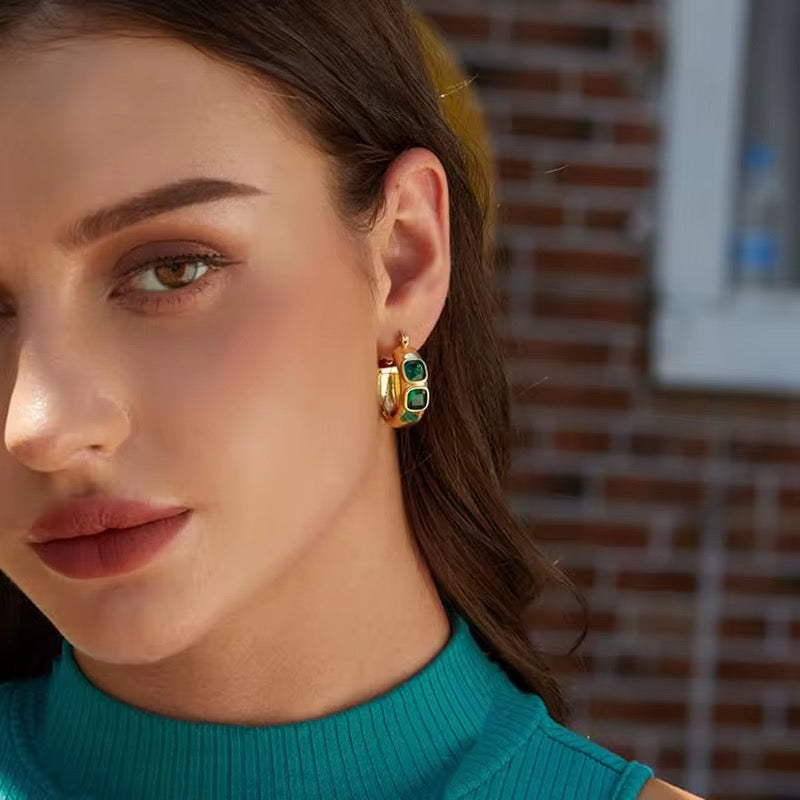 Aretes Imperial green