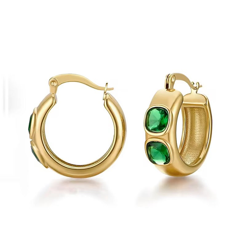 Aretes Imperial green