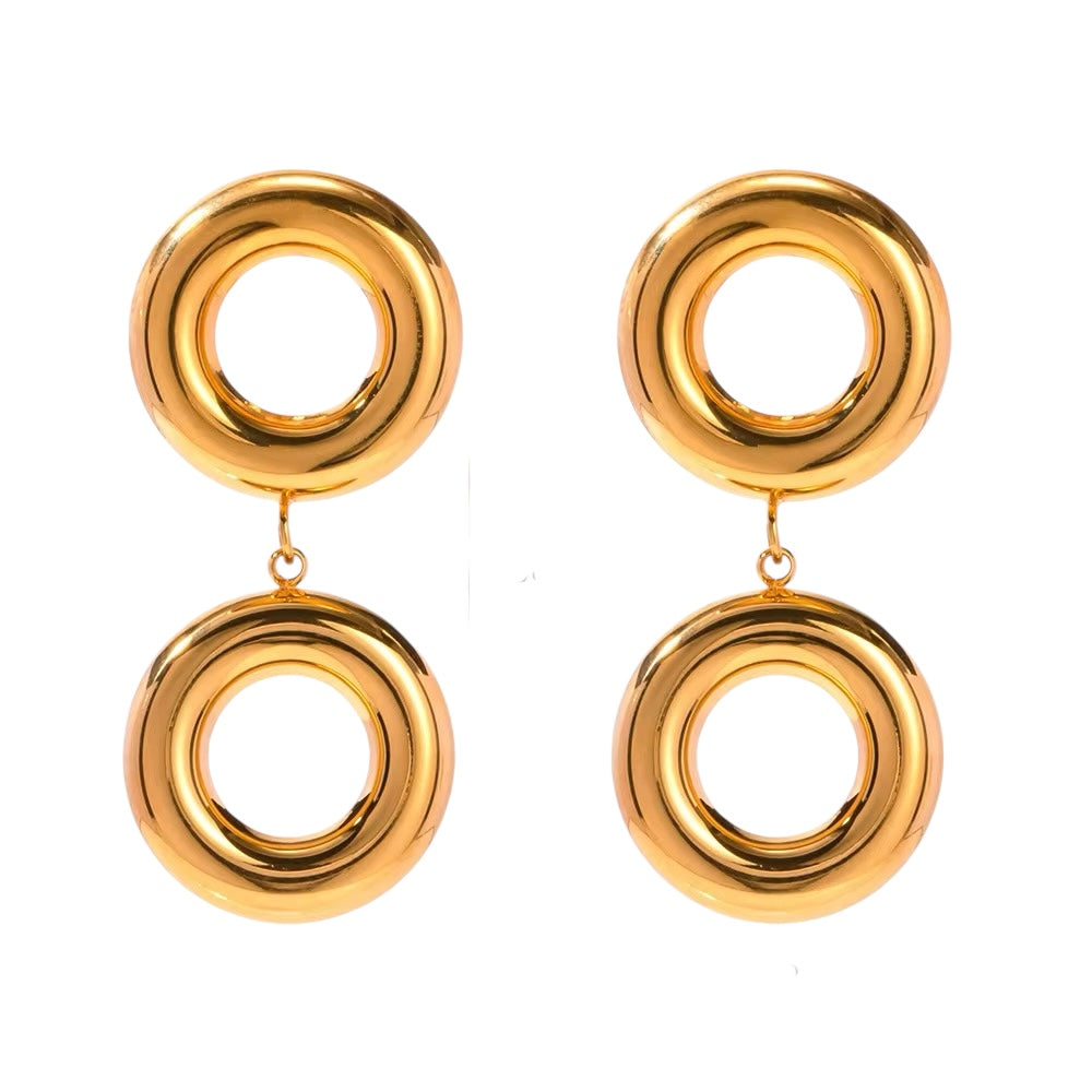 Aretes Doble Hoop Eva
