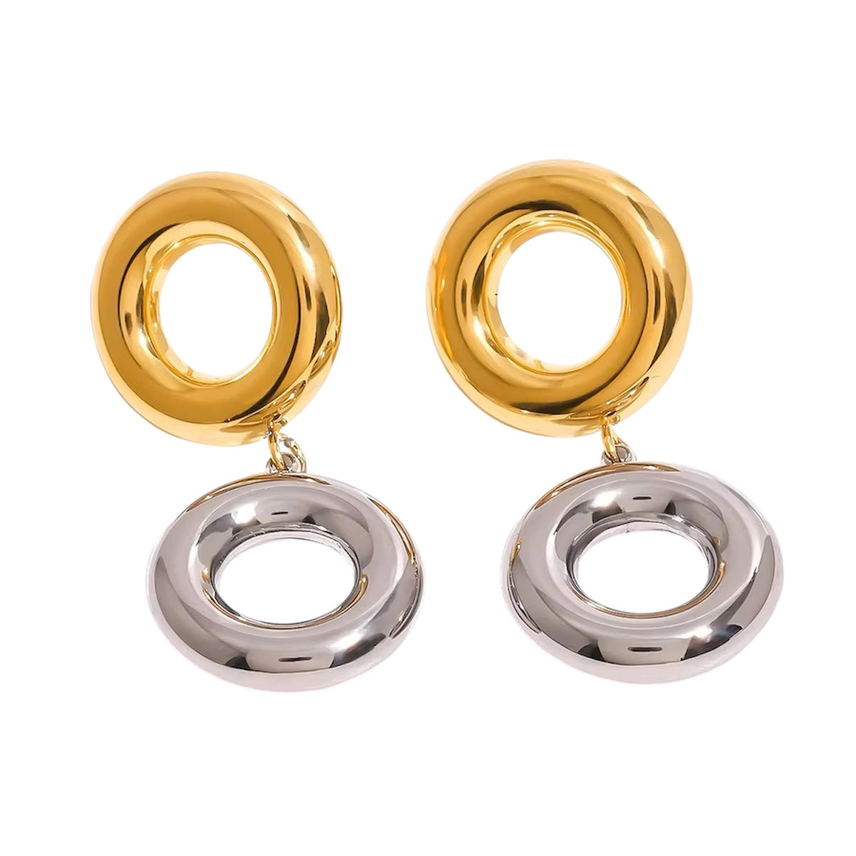 Aretes Doble Hoop Eva