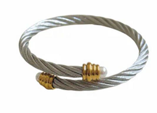PULSERA WIRE SMALL PEARL